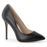 AMUSE-20 Black Leather Stilettos