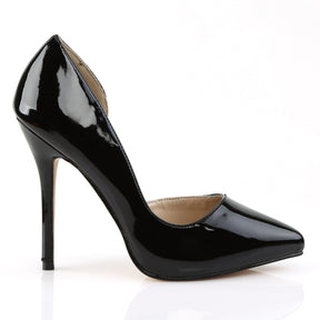 AMUSE-22 Black Patent Court High Heel Black Multi view 2