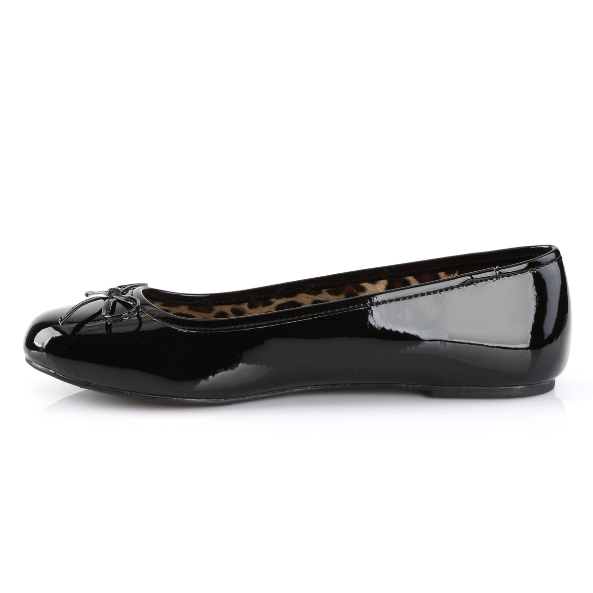 ANNA-01 Black Patent Flat Ballet Black Multi view 4