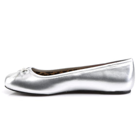 ANNA-01 Black Patent Flat Ballet Silver Multi view 4