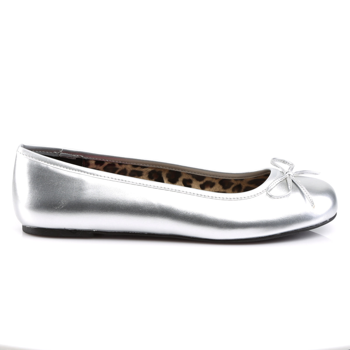 ANNA-01 Black Patent Flat Ballet Silver Multi view 2