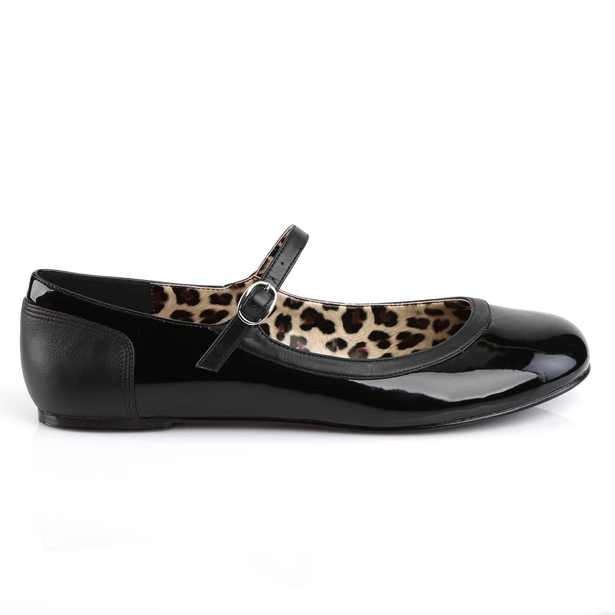 ANNA-02 Patent Black Flat Ballet