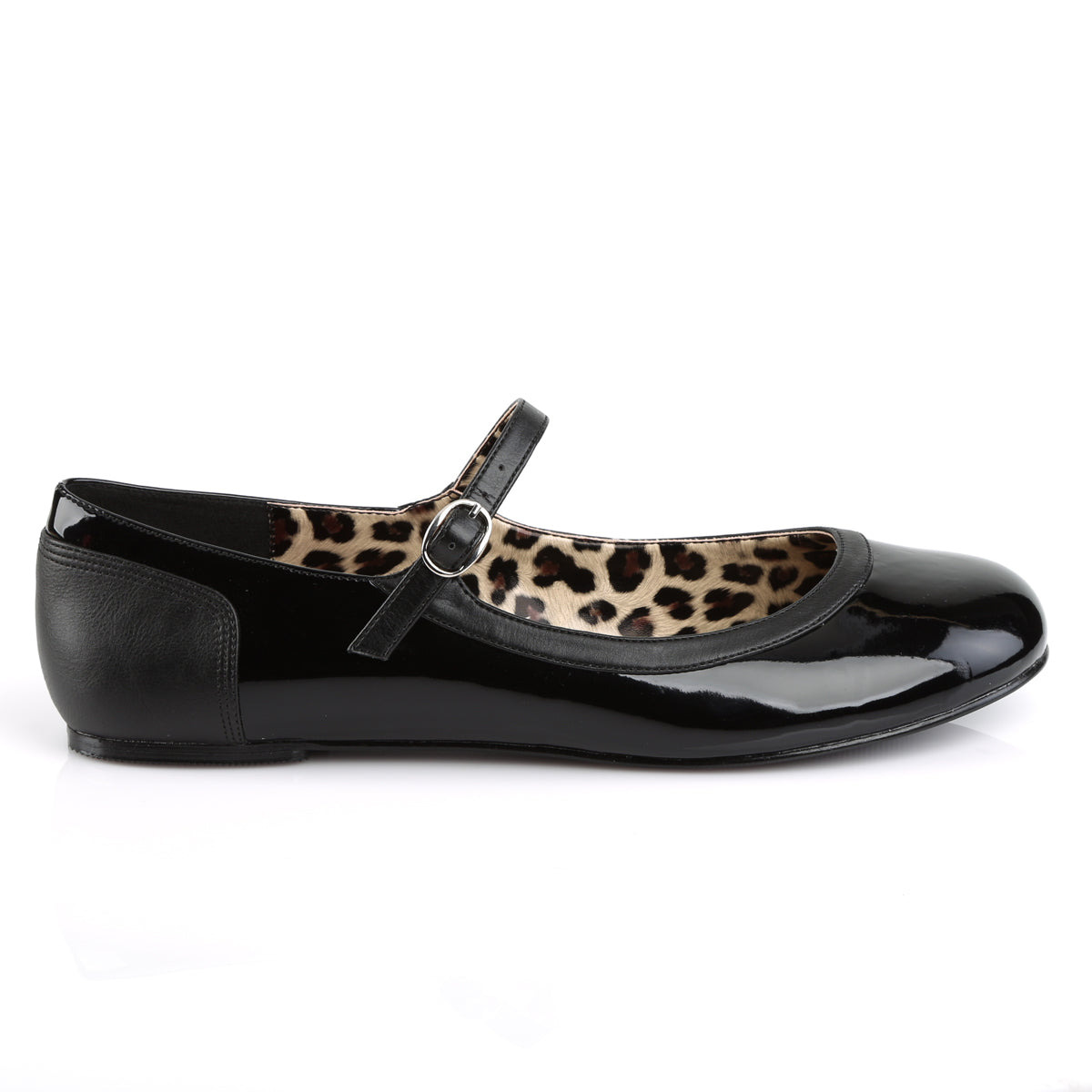 ANNA-02 Black Patent Flat Ballet Black Multi view 2