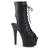 ASPIRE-1016 Black Calf High Peep Toe Boots