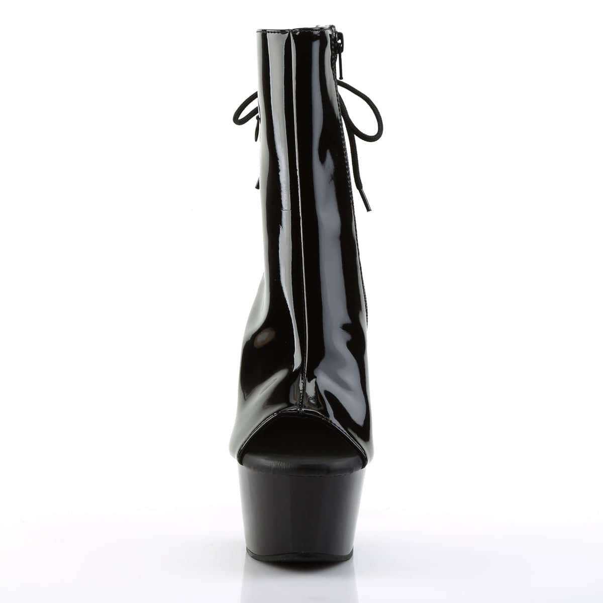 ASPIRE-1018 Black Calf High Peep Toe High Heel