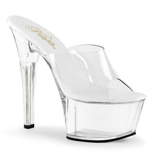 ASPIRE-601 Clear & Black Peep Toe High Heel