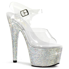 BEJEWELED-708DM Ankle Peep Toe High Heel