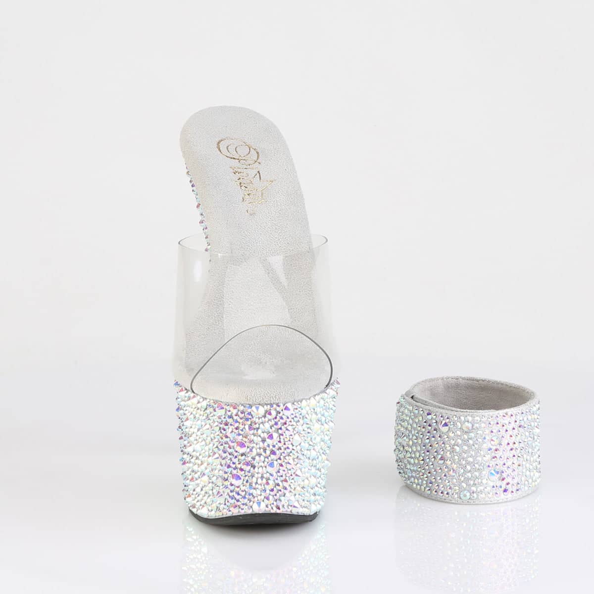 BEJEWELED-712MS Glitter Slide High Heel