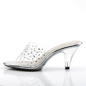 BELLE-301RS Clear Sparkly Mules