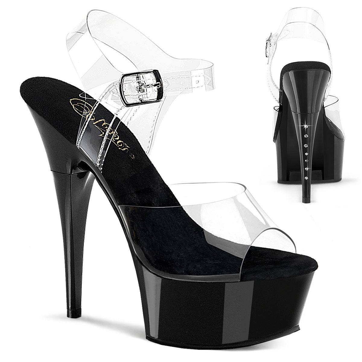 CAPTIVA-608 Clear Ankle Peep Toe High Heel