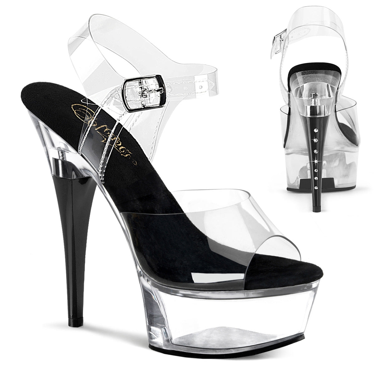 CAPTIVA-608 Clear Ankle Peep Toe High Heel