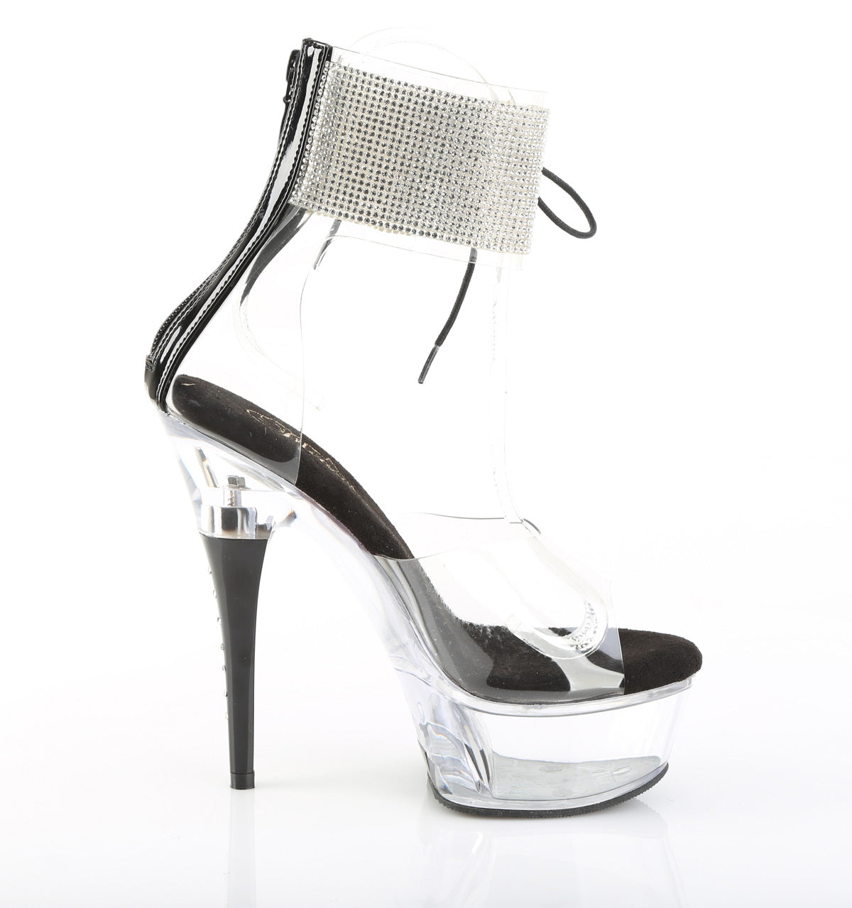 CAPTIVA-624RS Ankle Cuff Sandal Clear & Black Multi view 2