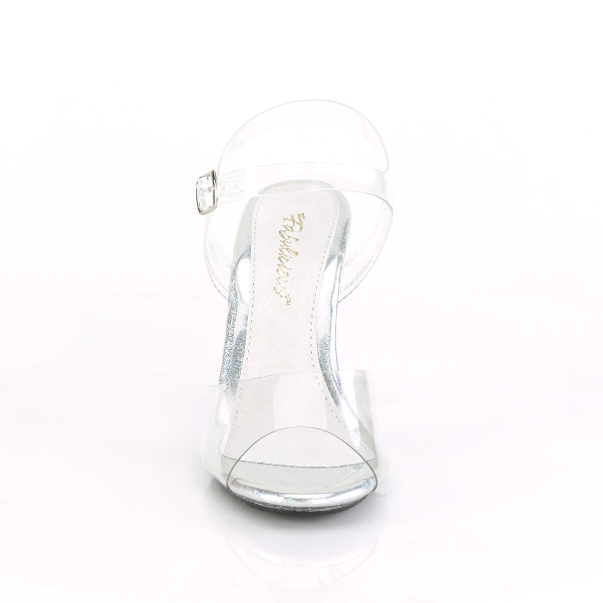 CARESS-408MG Clear Glitter Peep Toe High Heel Clear Multi view 5