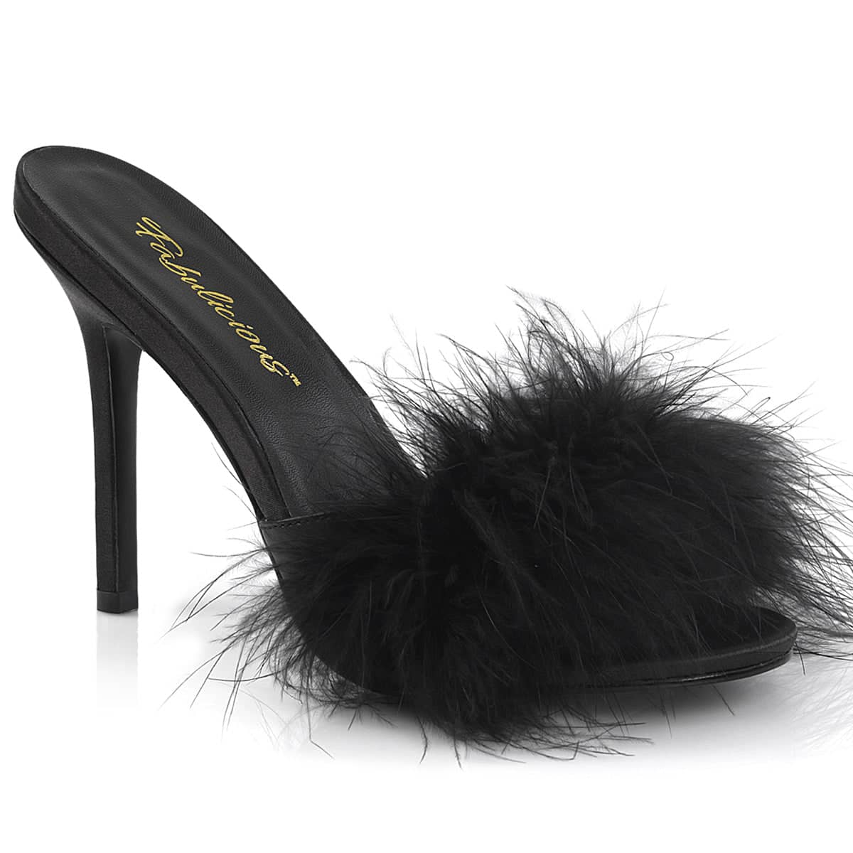 CLASSIQUE-01F Fluffy Mule Heels