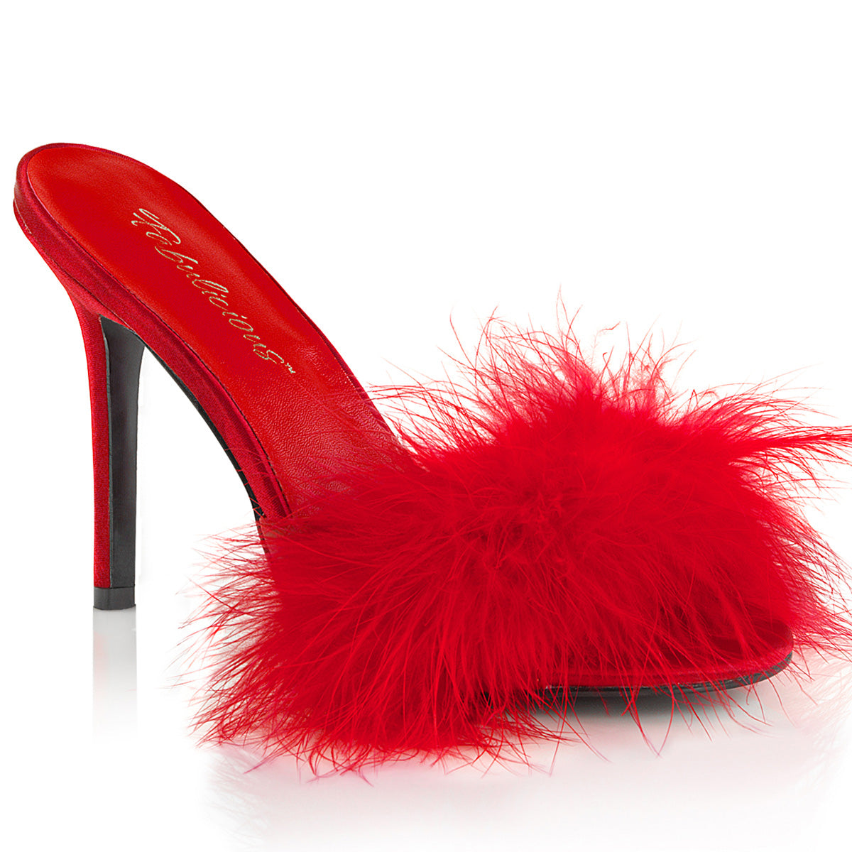 CLASSIQUE-01F Fluffy Mule Heels