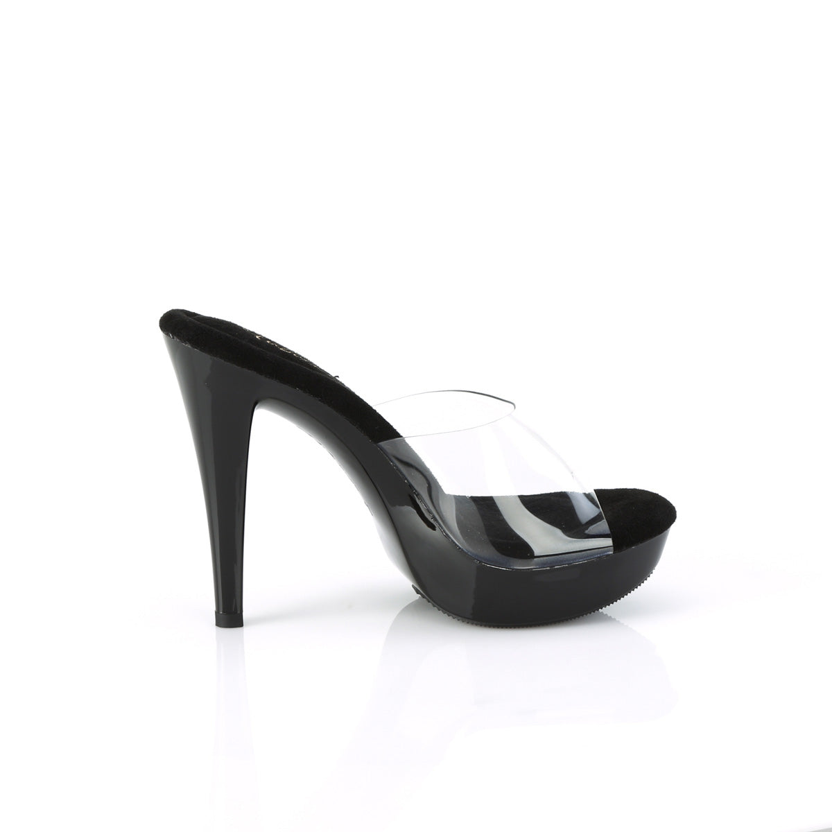 COCKTAIL-501 Black Slide High Heel Clear & Black Multi view 2