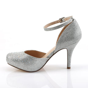 COVET-03 Nude Glitter Pump High Heel Silver Multi view 4