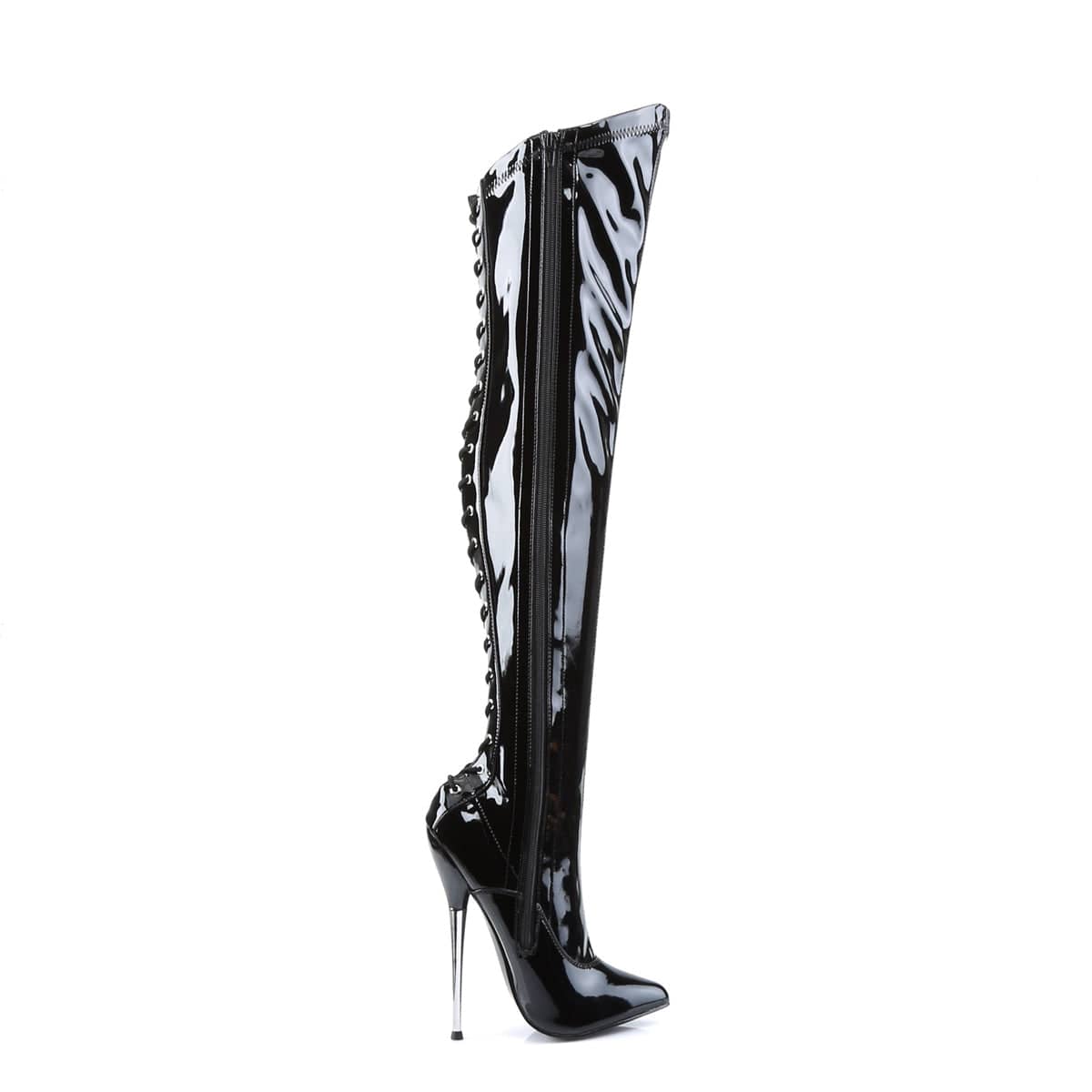 DAGGER-3060 Black Thigh High Boots