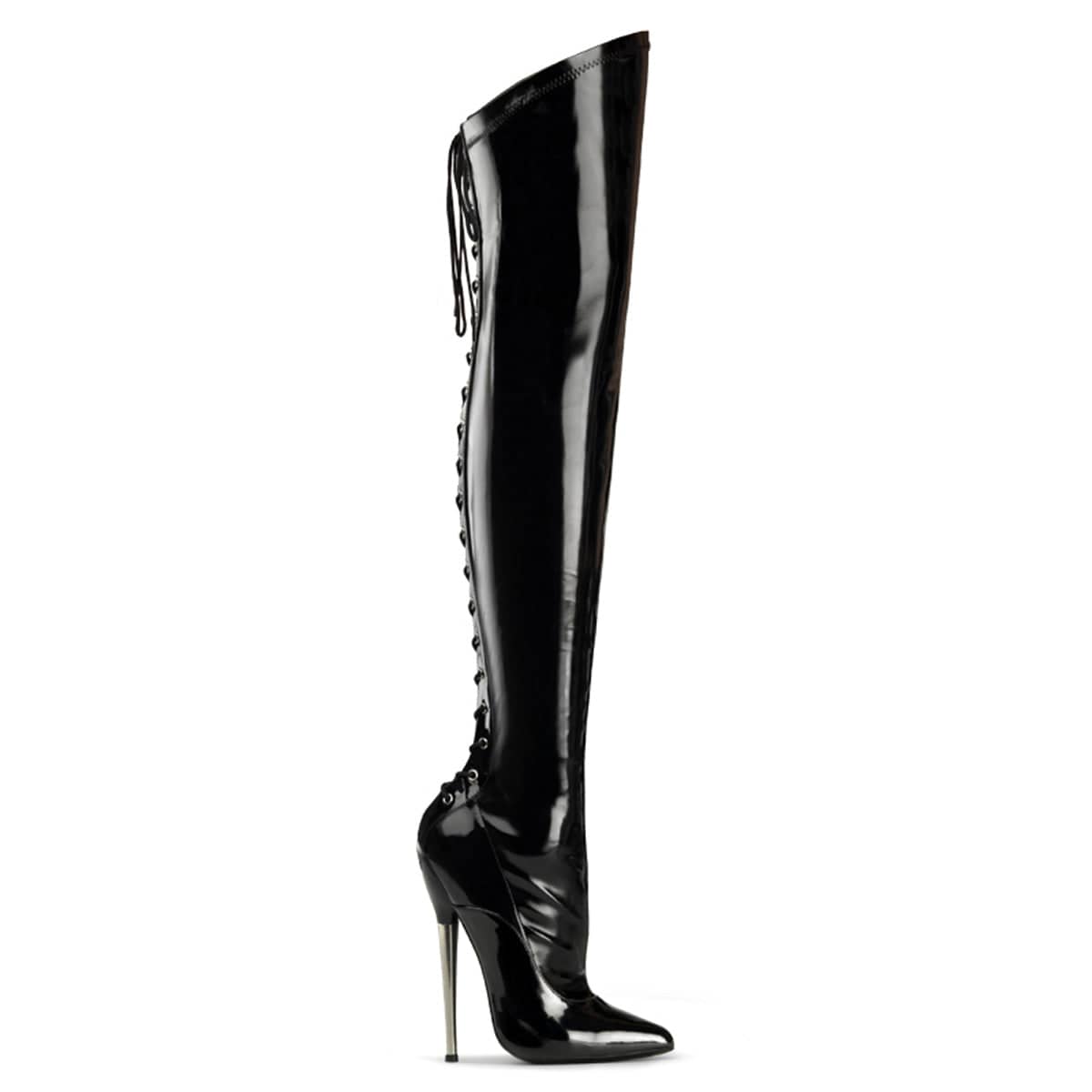 DAGGER-3060 Black Thigh High Boots