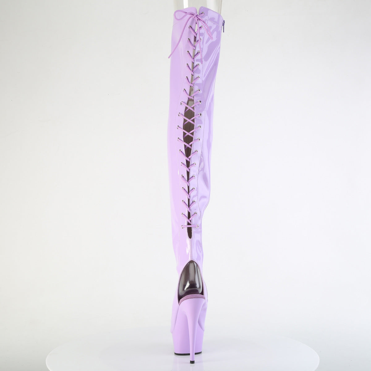 DELIGHT-3017 Lavender Thigh High Boots Purple Multi view 3