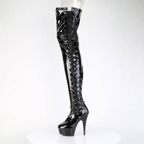 DELIGHT-4050 Side Lace Stretch Crotch Boot