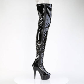 DELIGHT-4050 Side Lace Stretch Crotch Boot