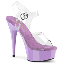 DELIGHT-608 Rose Gold & Clear Ankle Peep Toe High Heel