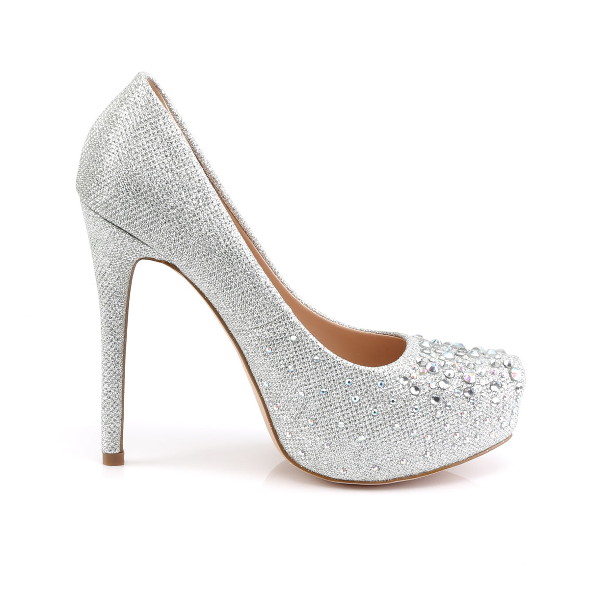 DESTINY-06R Silver Glitter Pump High Heel Silver Multi view 2