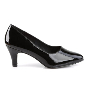 DIVINE-420 Black Patent Court Heel Black Multi view 2