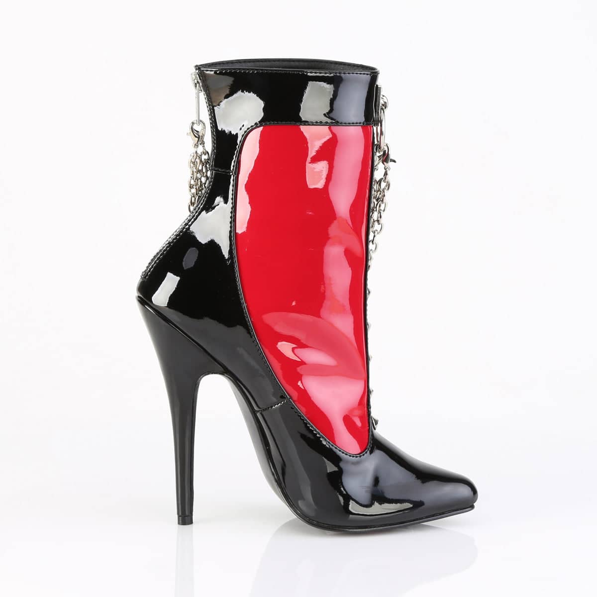 DOMINA-1033 Red & Black Ankle Boots