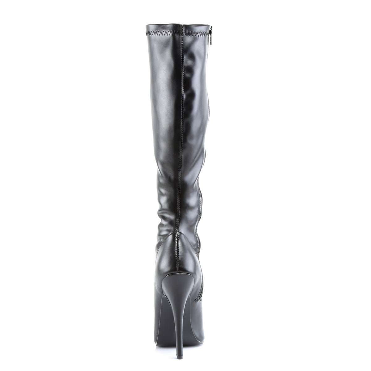 DOMINA-2000 Black Faux Leather Knee High Boots Black Multi view 3