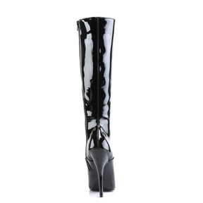 DOMINA-2020 Lace Up Stiletto Knee High Boots