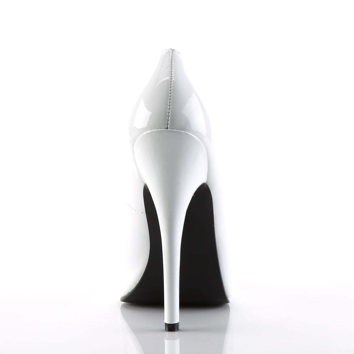 DOMINA-420 Black Patent Pump High Heel White Multi view 3