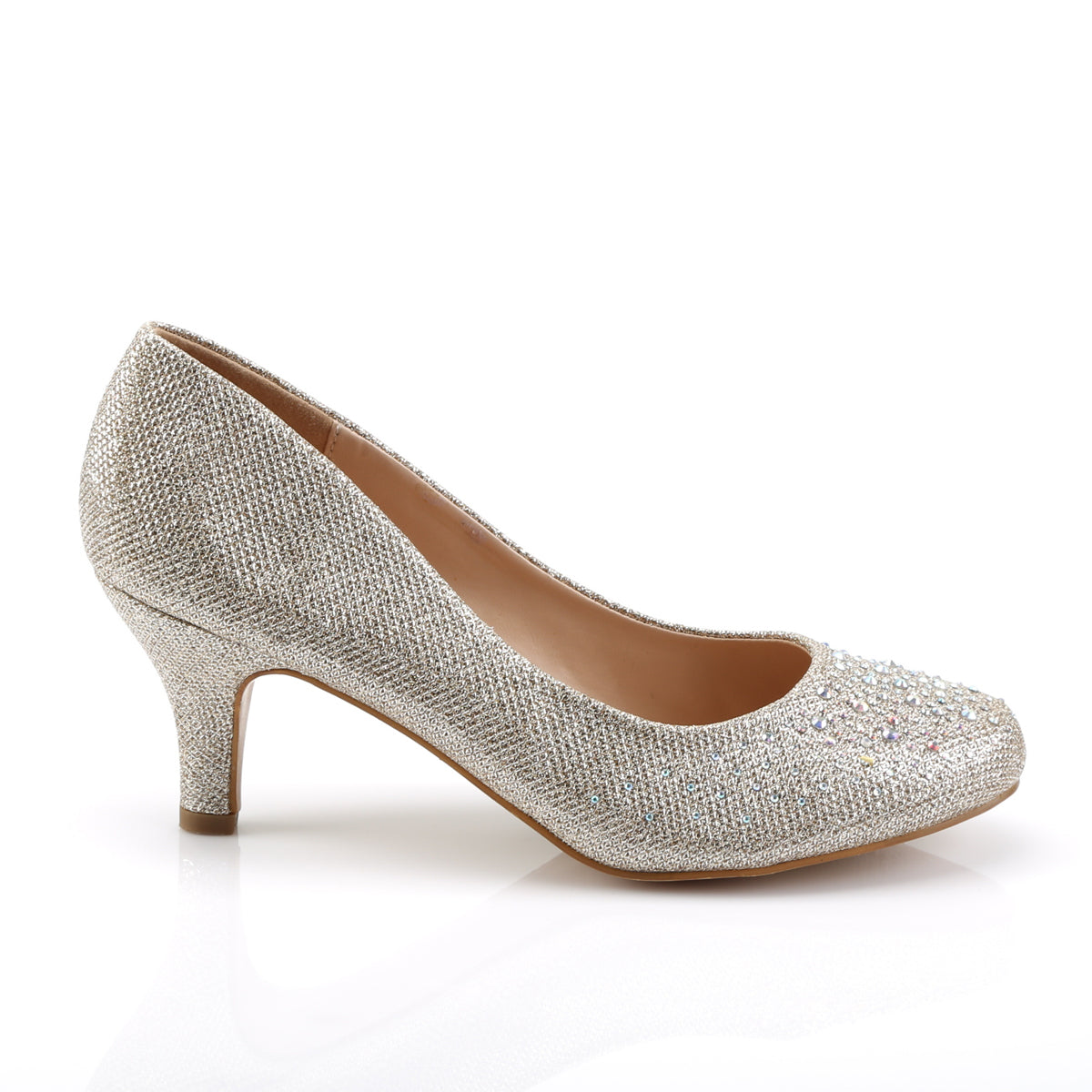 DORIS-06 Nude Glitter Pumps Heel Nude Multi view 2