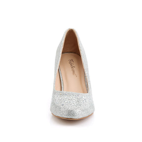 DORIS-06 Nude Glitter Pumps Heel Silver Multi view 5