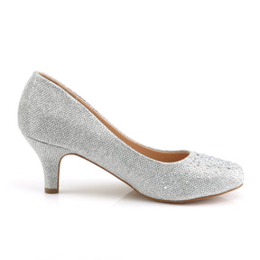 DORIS-06 Nude Glitter Pumps Heel Silver Multi view 2