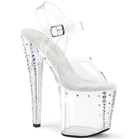 ENCHANT-708RS-02 Rhinestone Studded Ankle Strap Sandal