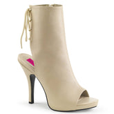 EVE-102 Nude Calf High Peep Toe Boots