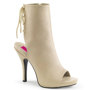 EVE-102 Nude Calf High Peep Toe Boots