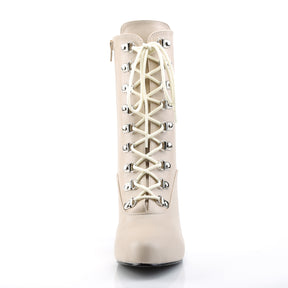 EVE-106 Cream Faux Leather Ankle Boots Nude Multi view 5