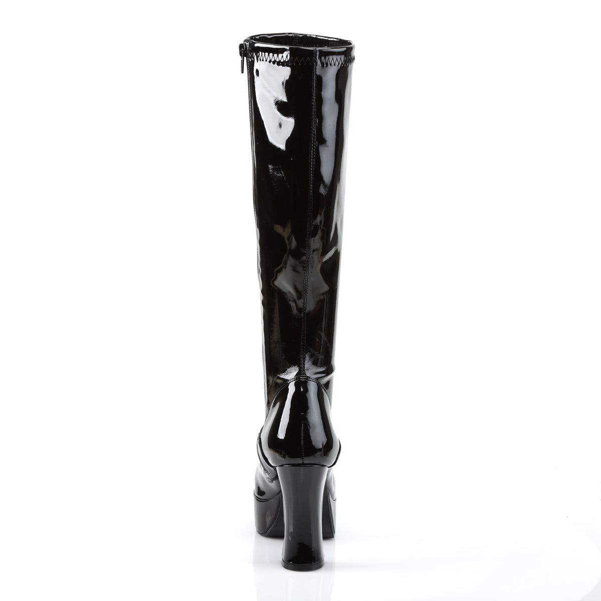 EXOTICA-2000 Black Patent Knee High Boots Black Multi view 3