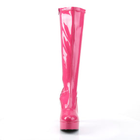 EXOTICA-2000 Black Patent Knee High Boots Pink Multi view 5