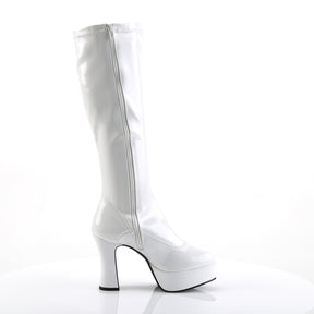 EXOTICA-2000 Black Patent Knee High Boots White Multi view 2