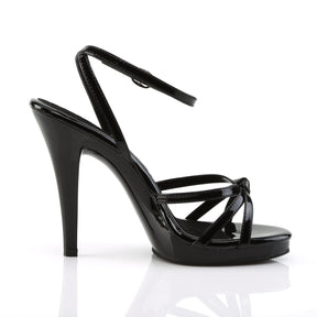 FLAIR-436 Black Leather Strappy Sandal  Multi view 2