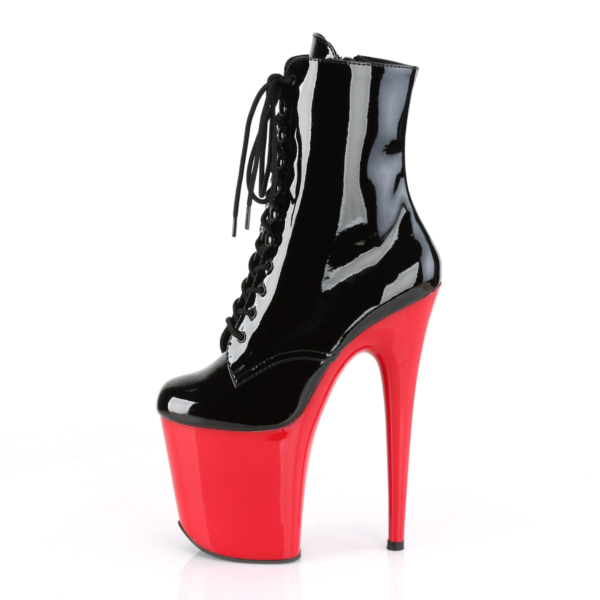 FLAMINGO-1020 Black & Red Patent Ankle Boots Black & Red Multi view 4