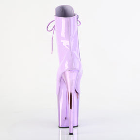 FLAMINGO-1020 Purple Chrome Platform Ankle Boots