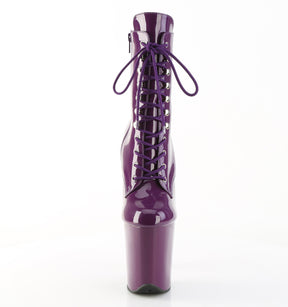 FLAMINGO-1020 Purple Platform Ankle Boots