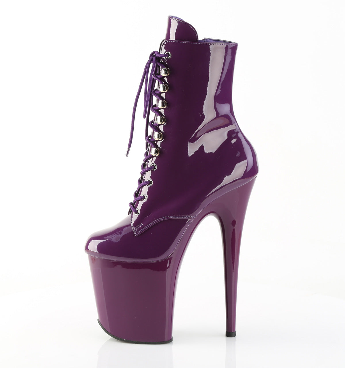 FLAMINGO-1020 Purple Platform Ankle Boots