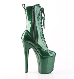 FLAMINGO-1040GP Emerald Glitter Platform Ankle Boots