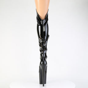 FLAMINGO-3014 Black Thigh High Platform Boots